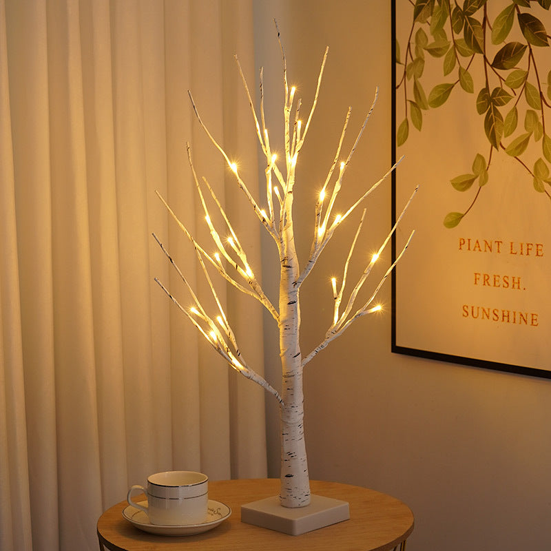 Birch tree led Christmas party