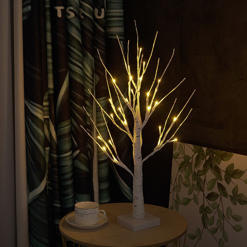 Birch tree led Christmas party