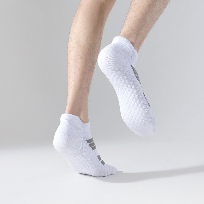 Athletic Running Ankle Socks, Low Cut Cushioned Anti-Blister Tab Sports Socks Men Women