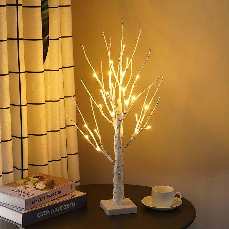 Birch tree led Christmas party