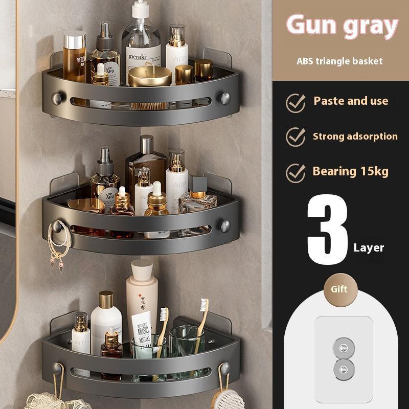3-Pack Triangle Shower Caddy | No-Drill Wall Mount Bathroom Organizer