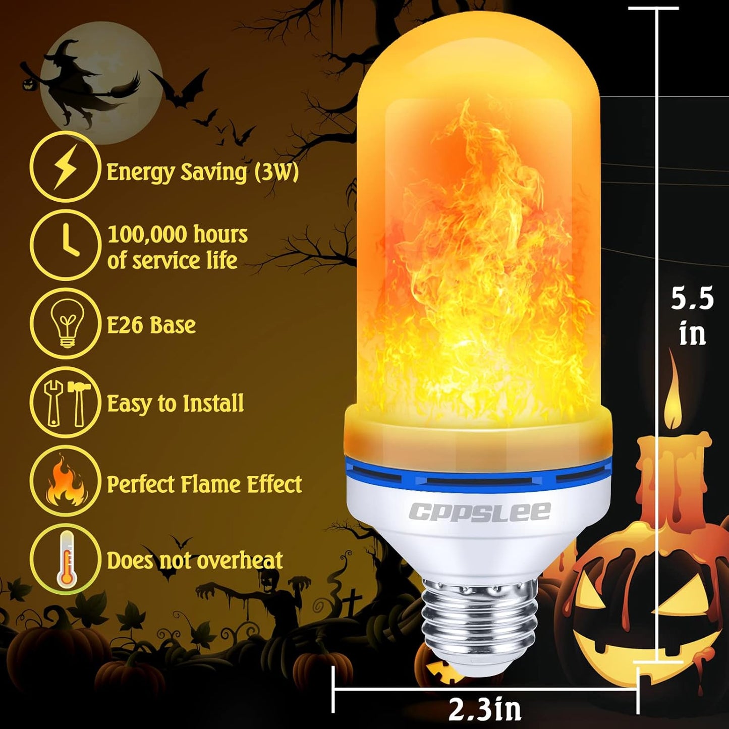 LED simulation dynamic flame Christmas atmosphere flame