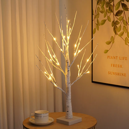 Birch tree led Christmas party