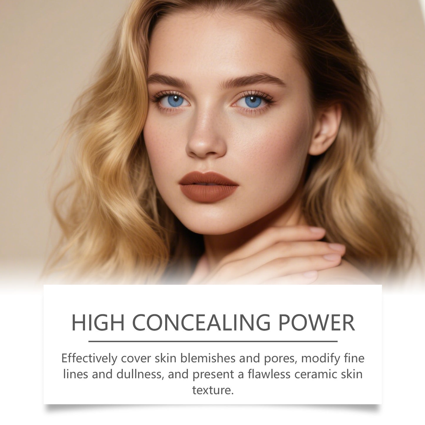 Korean Color-Changing Foundation with Detachable Brush - Full to Medium Coverage Base Makeup