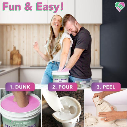 DIY set of hand mold powder Perfect Gift and Activity for Couples, Families, & Friends