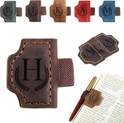 Custom Initial Leather Bookmark – Perfect Gift for Book Lovers & Readers