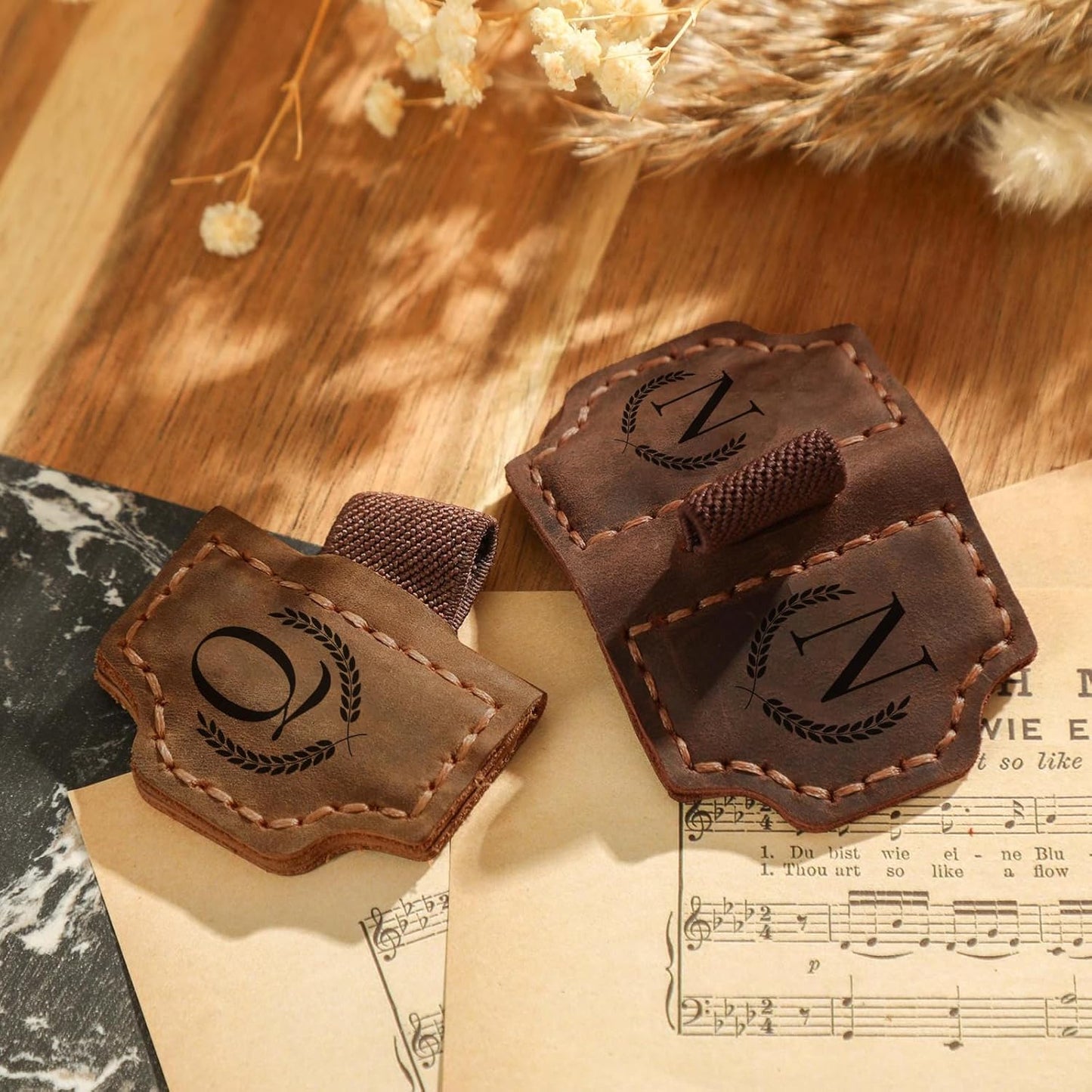 Custom Initial Leather Bookmark – Perfect Gift for Book Lovers & Readers