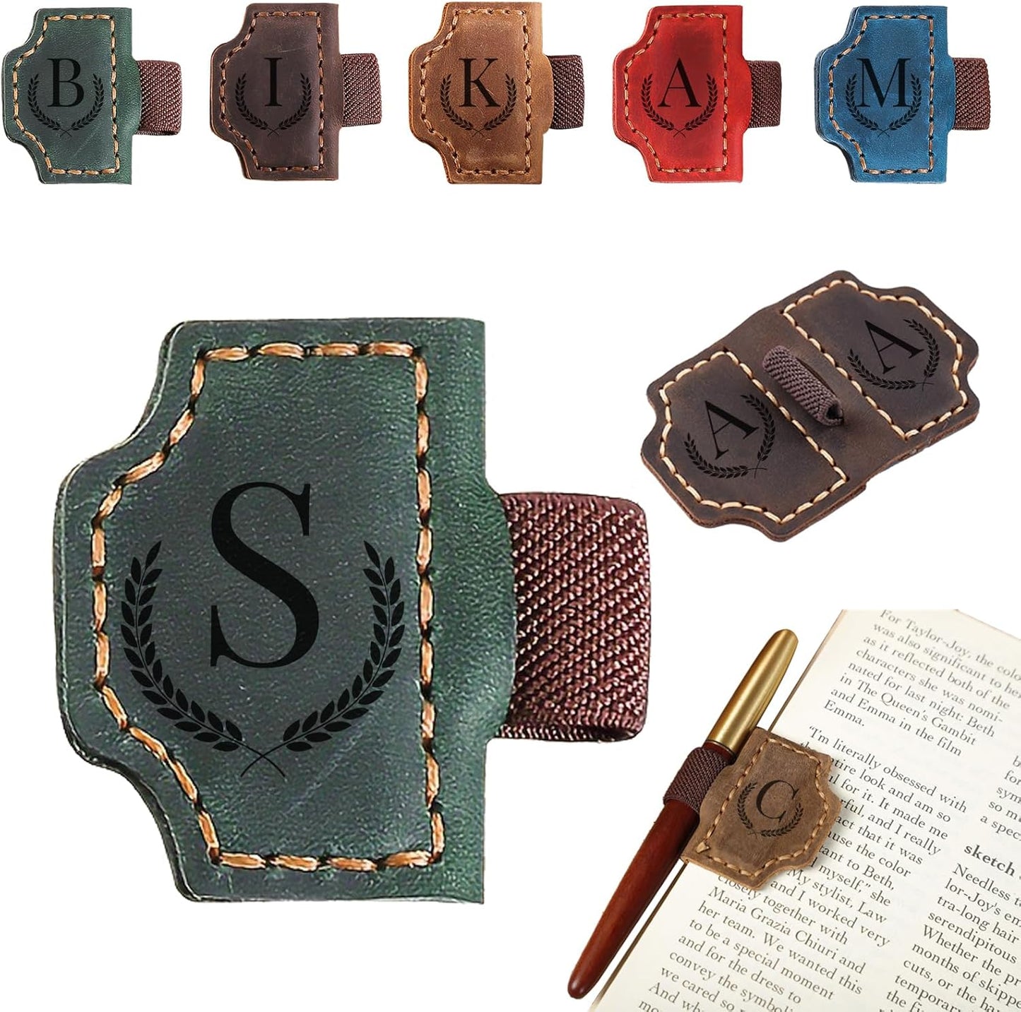 Custom Initial Leather Bookmark – Perfect Gift for Book Lovers & Readers