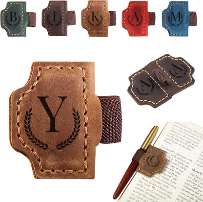 Custom Initial Leather Bookmark – Perfect Gift for Book Lovers & Readers
