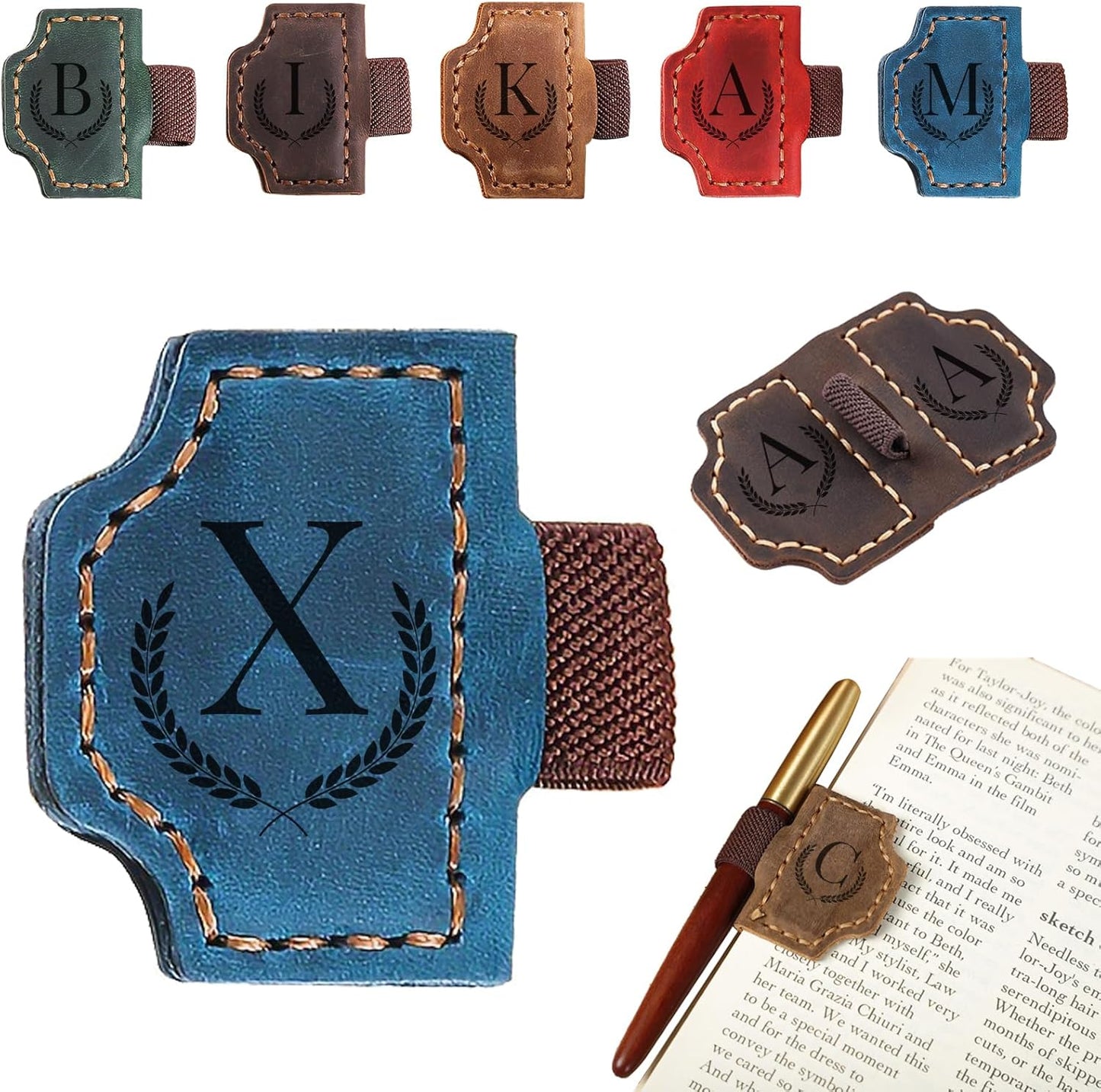 Custom Initial Leather Bookmark – Perfect Gift for Book Lovers & Readers