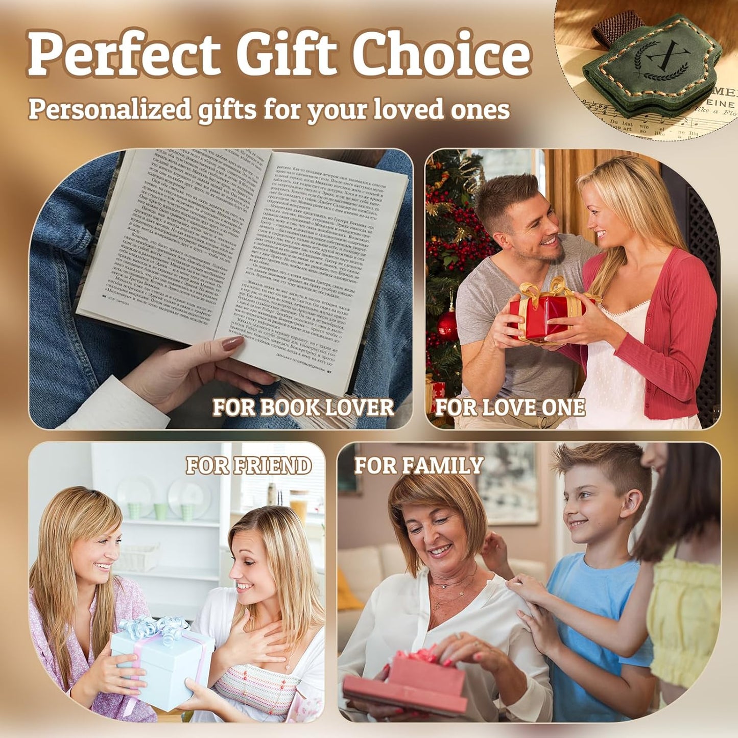 Custom Initial Leather Bookmark – Perfect Gift for Book Lovers & Readers