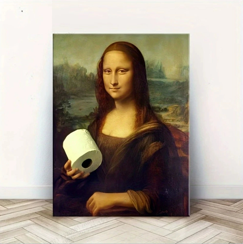 🎁🎨🧻Funny Bathroom Art Frameless- Add Some Holiday Laughs! 😂