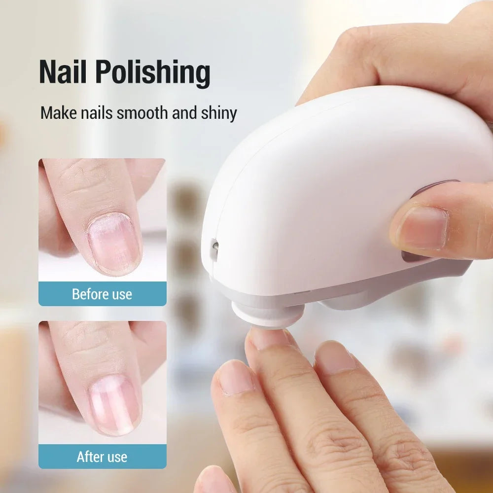 Electric Nail Clipper & Polisher with LED Light