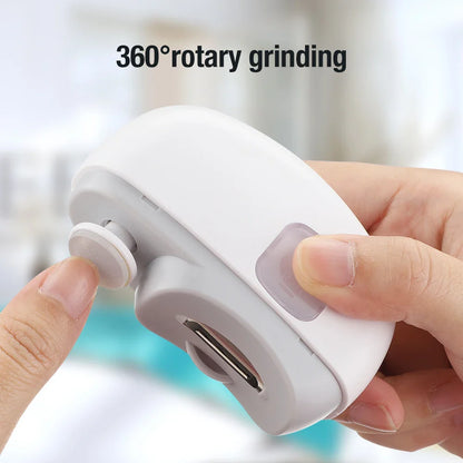 Electric Nail Clipper & Polisher with LED Light