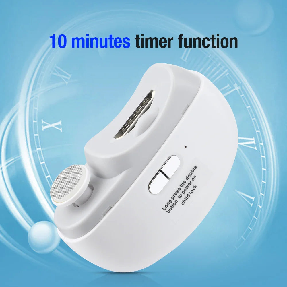 Electric Nail Clipper & Polisher with LED Light