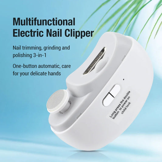 Electric Nail Clipper & Polisher with LED Light