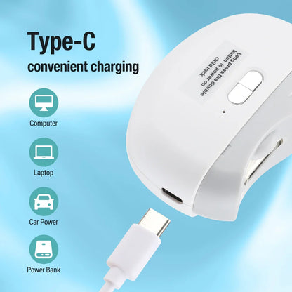 Electric Nail Clipper & Polisher with LED Light