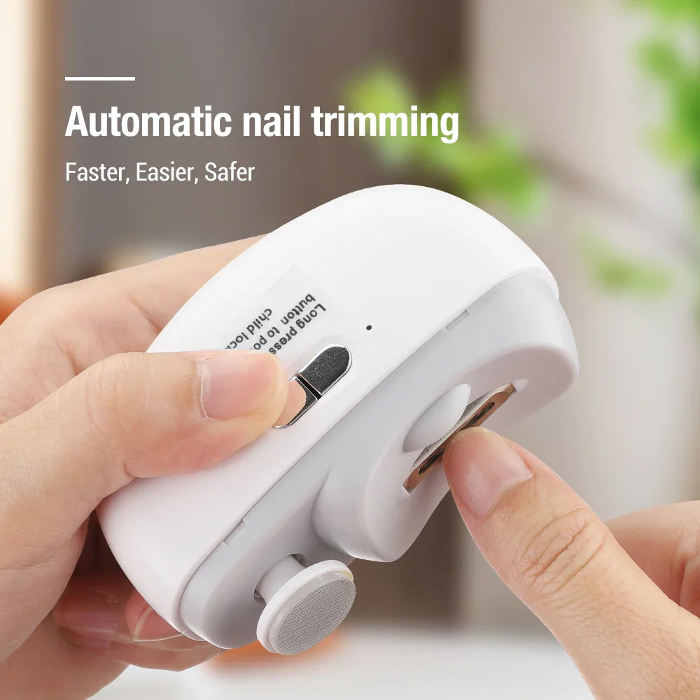 Electric Nail Clipper & Polisher with LED Light