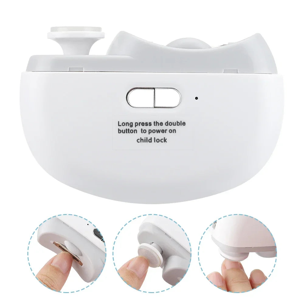 Electric Nail Clipper & Polisher with LED Light