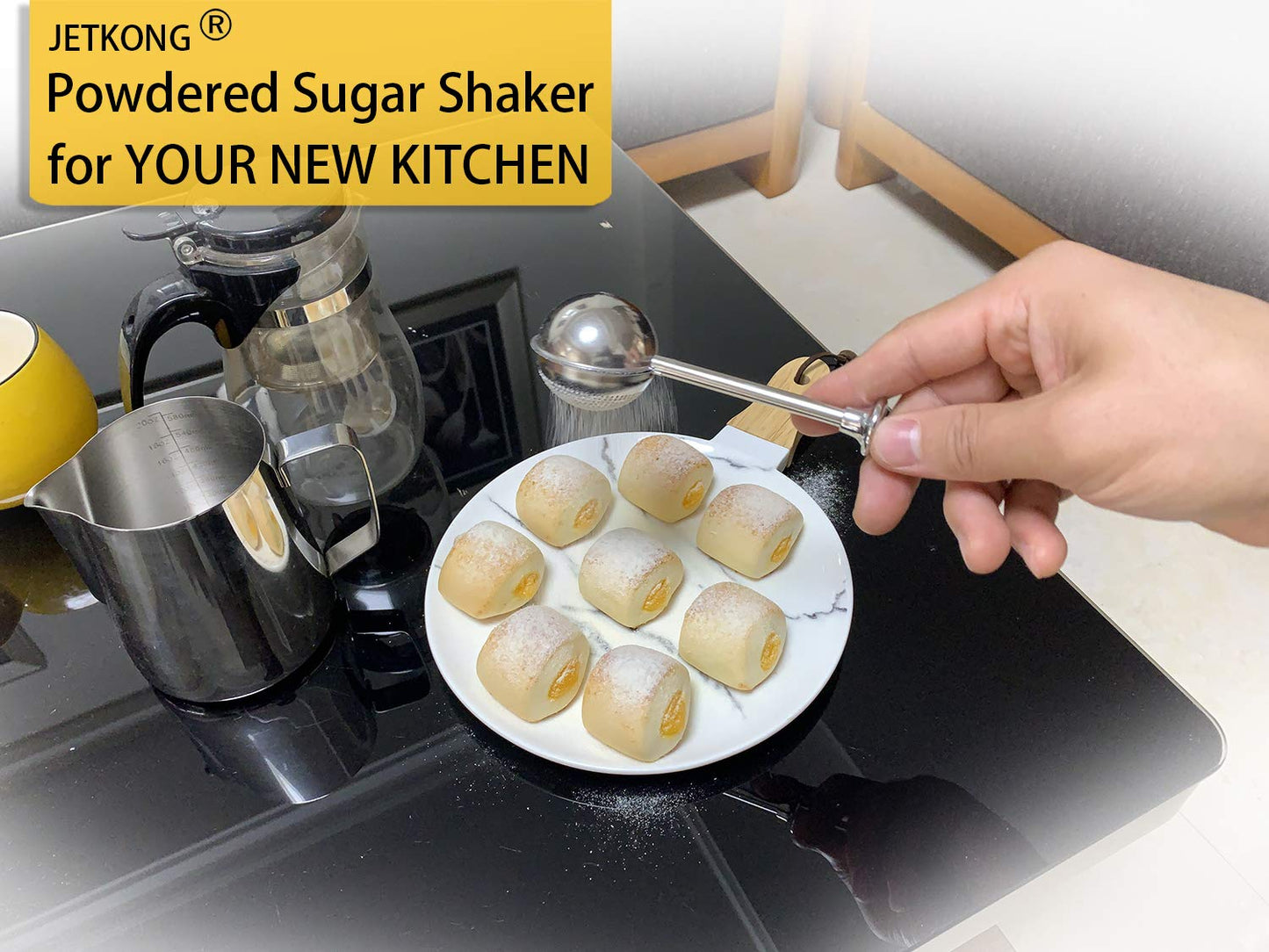 Baker's Dusting Wand for Sugar, Flour and Spices,