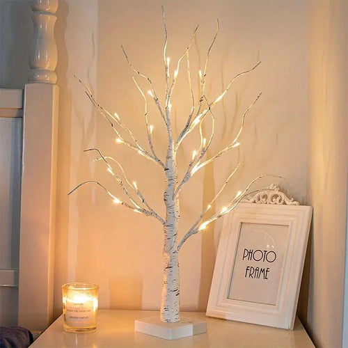 Birch tree led Christmas party