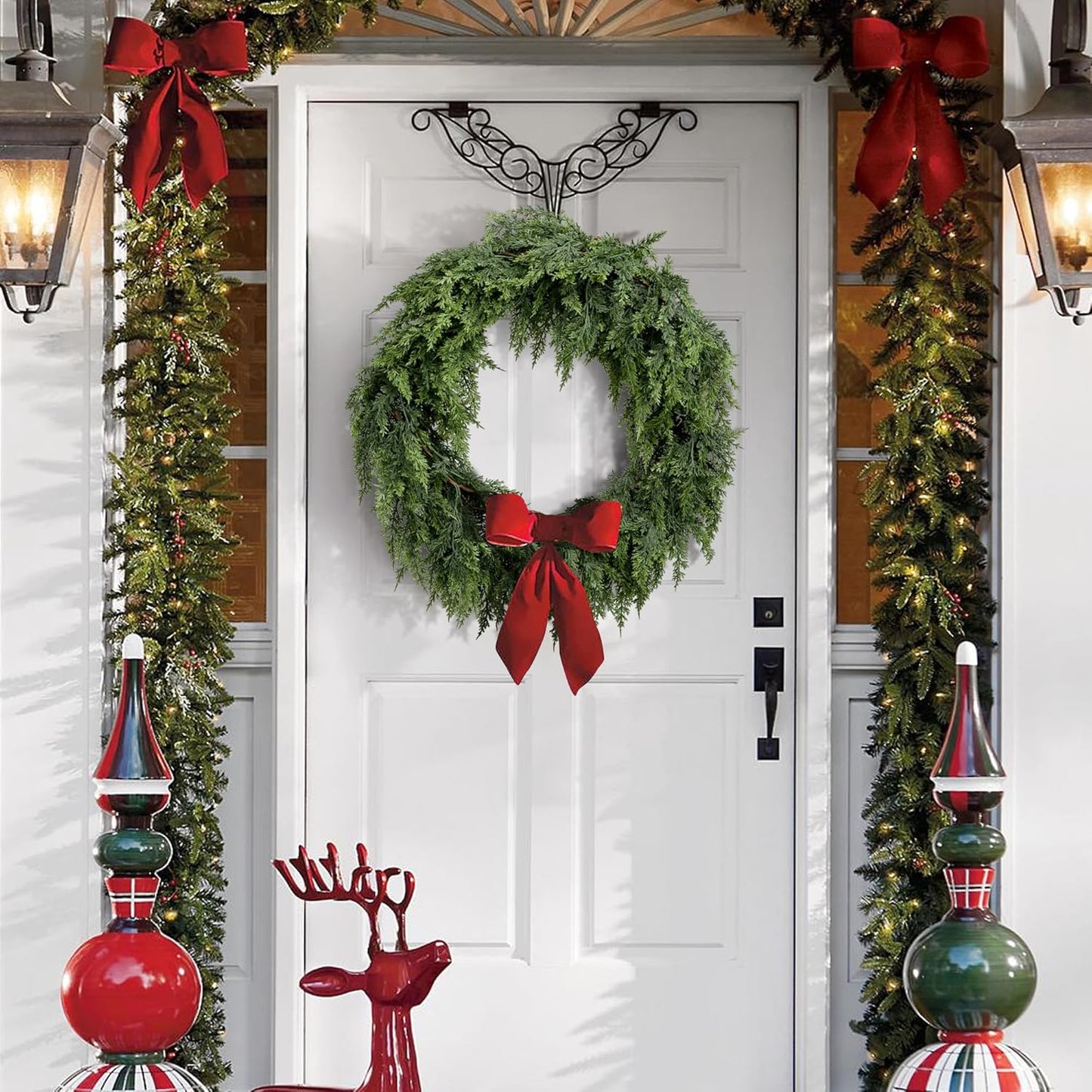 Artificial Realistic Faux Greenery Garland for  Christmas Cedar Garland,