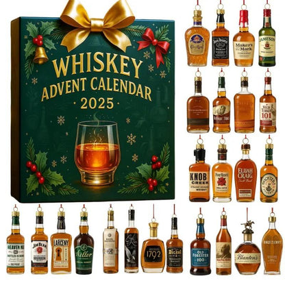2025 Whiskey Gift Calendar – 24-Day Festive Display Box, No Power Needed