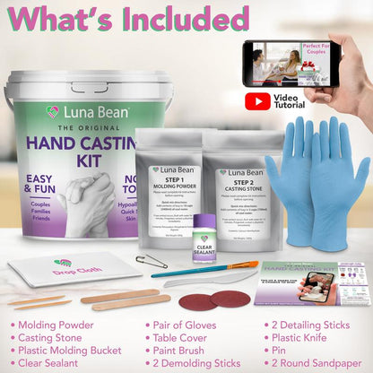 DIY set of hand mold powder Perfect Gift and Activity for Couples, Families, & Friends